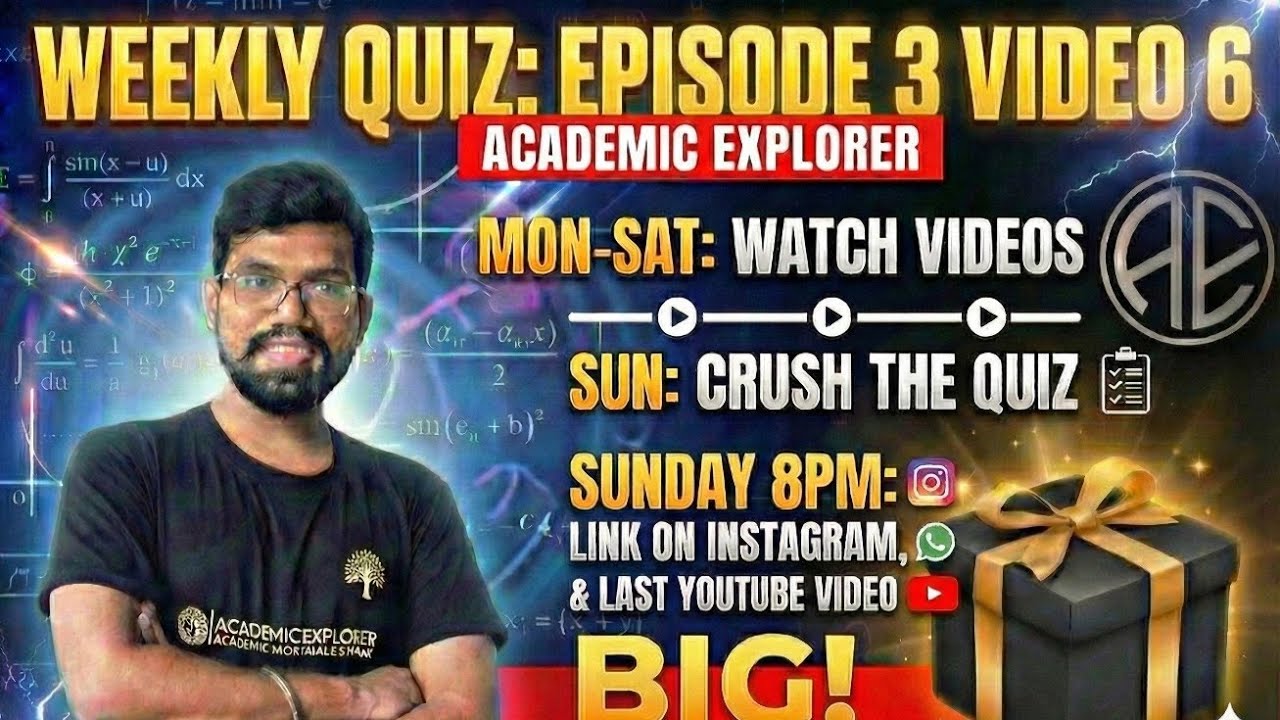 "EPISODE 3 VIDEO 6 | ACADEMIC EXPLORER QUIZ | E3V4 | Let’s Boost Your Brain!"