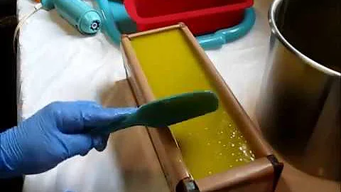 Making and Cutting Castile Soap Bar/ Made With 100 % Olive Oil