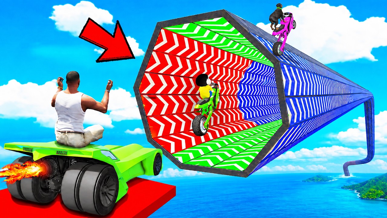 99% FAIL The Impossible RGB Hexa Tunnel in GTA 5!