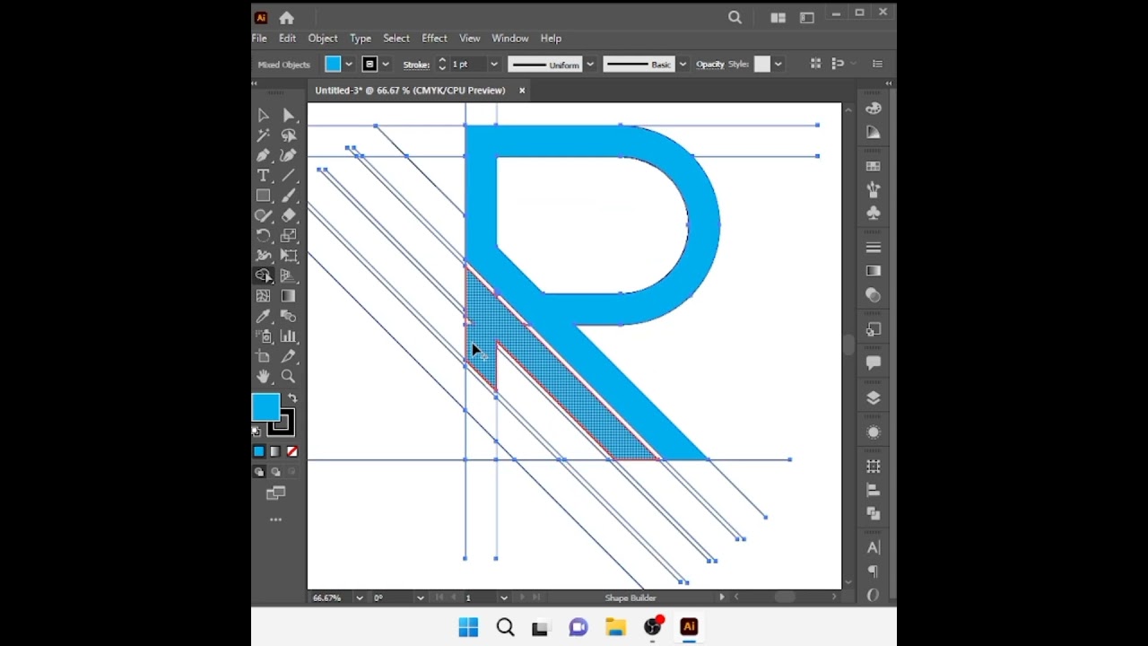 Monogram letter mR logo 