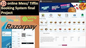 C-DAC Mess or Tiffin Booking System Final Year Project | React Springboot MySql