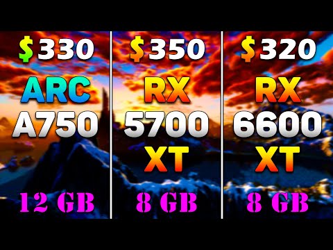 ARC A750 12GB vs RX 5700 XT 8GB vs RX 6600 XT 8GB | PC Gaming Tested