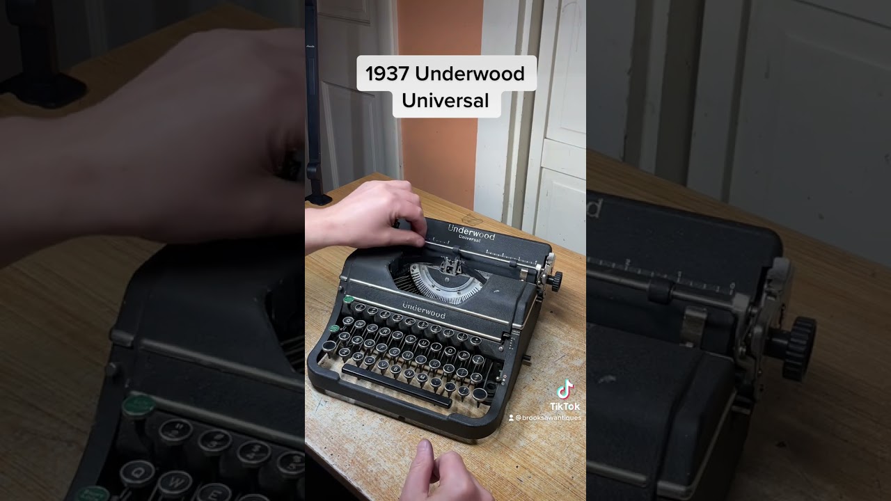 1937 Underwood Universal antique typewriter function test - YouTube