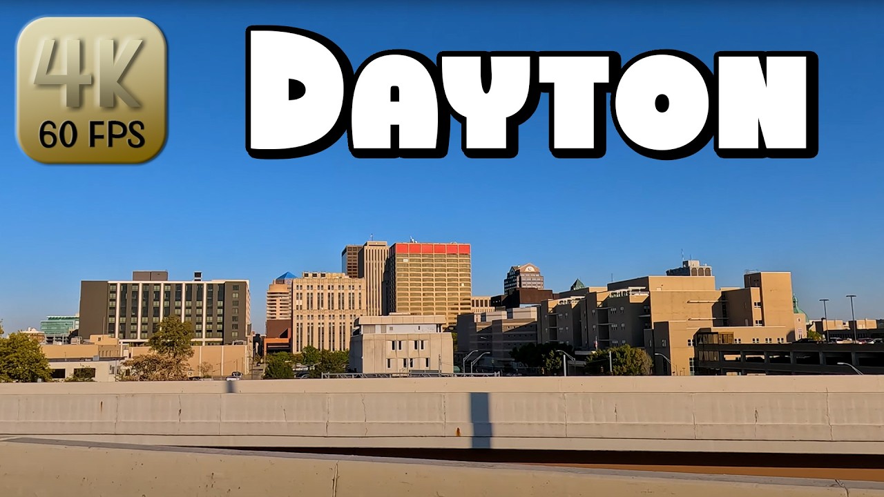 Driving Around Downtown Dayton, Ohio in 4k Video
