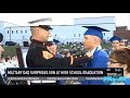Military Dad surprises SON at HIGH SCHOOL GRADUATION
