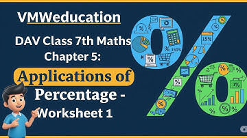  * DAV Class 7 Maths: Chapter 5 - Applications of Percentage (Worksheet 1)