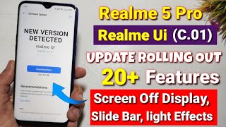 Realme 5 Pro Realme Ui C.01 update rolling out | 20 new features | Realme 5 Pro android 10 update