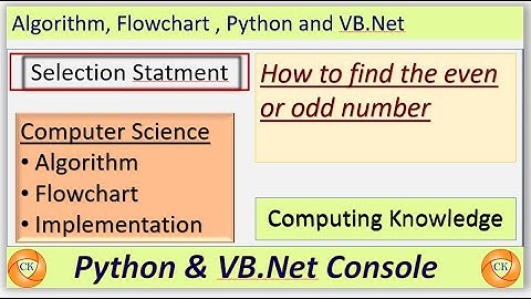 How to find an even or odd number in python and VB.Net || CIE Computer Science