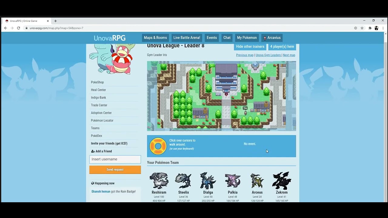 PokéDex UnovaRPG (Pokémon Indigo) Online Game