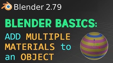 Blender Basics: Add multiple materials to different parts of a mesh