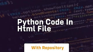 python code in html file