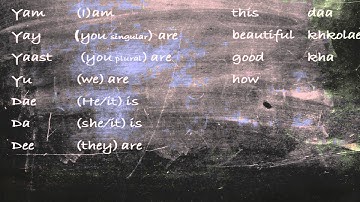 The "to be" Verbs in Pashto, Lesson 1