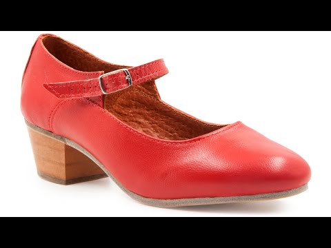 Туфли народные ТанцКласс красные