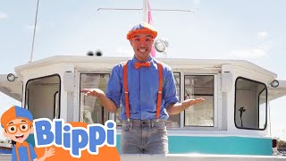 Blippi Boards A Boat Blippi - Moonbug Kids - Learning Corner