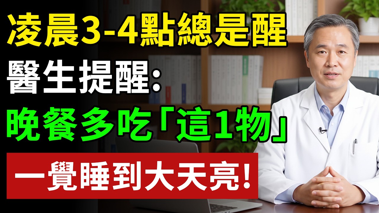 凌晨 3-4 點總是醒？不是老了，也不是缺褪黑素！晚餐多吃「這 1 物」，一覺睡到大天亮#健康#健康飲食 #養老生活 #老年健康 #樂齡健康
