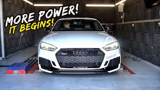 THE AUDI RS5 GETS MAPPED! HOW MUCH POWER!? *FIRST MODS*