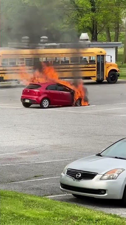Car fire and small explosion