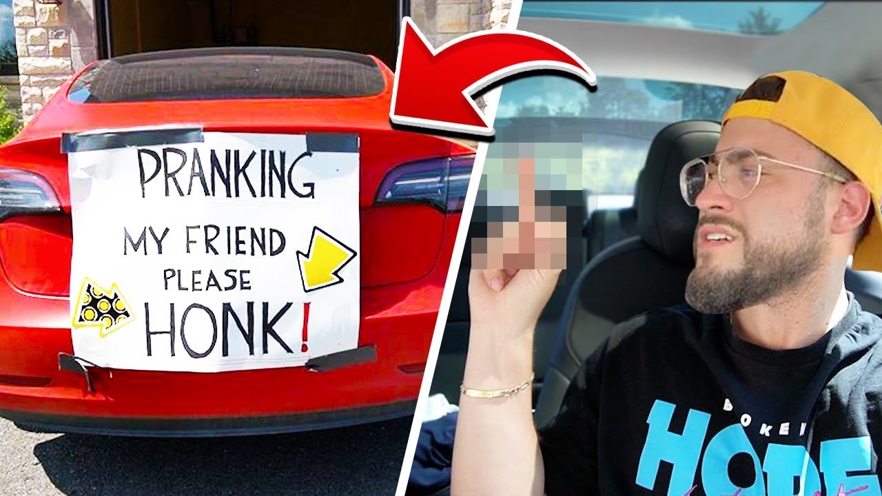 He'S Never Been This Angry Before!! (Car Honk Prank)