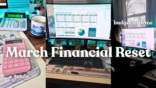 MARCH FINANCIAL RESET 💸 how I paycheck budget + goals