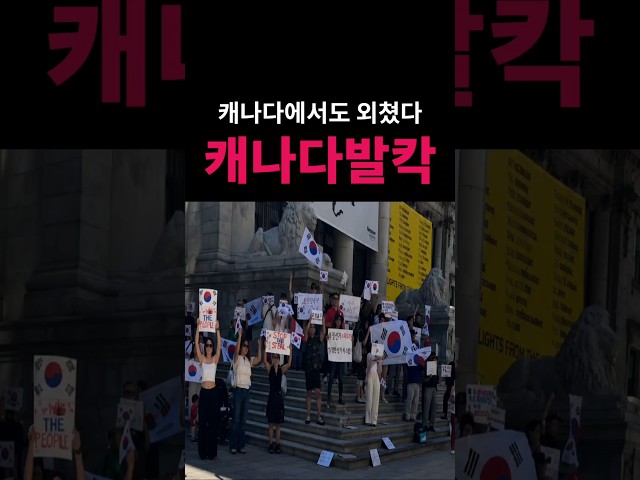 (속보) 캐나다 교민도 나섰다 캐나다발칵 ..