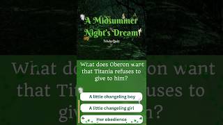 A Midsummer Nights Dream Quiz William Shakespeare