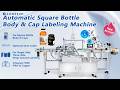 ZONESUN ZS-TB822X Automatic Sticker Wrap Around Square Bottle Top And Side Labeling Machine