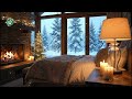 Healing Sleep Music 🌙 Cozy Bedroom Snowfall | Nighttime Calm for Deep Rest