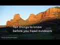 Ten things to know before you go into the wilderness