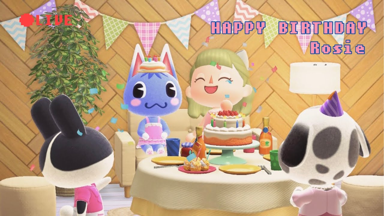 あつ森生配信】最推しブーケちゃんお誕生日おめでとう〜🎉お祝いお部屋