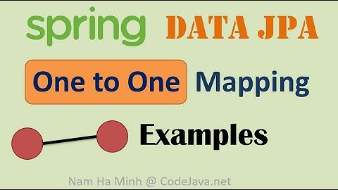 Spring Data JPA One to One Mapping Examples