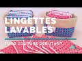 Tuto couture : coudre des lingettes lavables et panier assorti