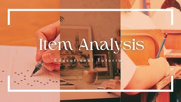 Item Analysis Guide for Teachers