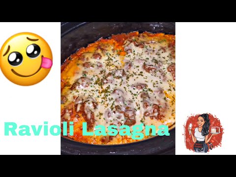Crockpot Meals Ravioli Lasagna