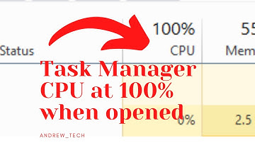 Question: Why does the CPU usage increase when I open Task Manager? - Andrew_Tech