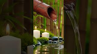 This Bamboo Nature Relaxation🌿 Piano with Water Sound and Fish🌙 #shortsfeed #shorts #relax #freeclip