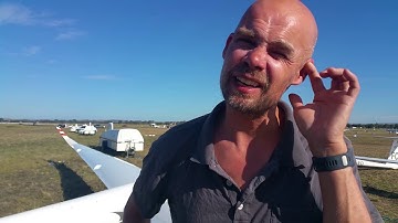 Jeroen Verkuijl after landing at WGC Benalla 19 January Interviewer and Camera Lisa Trotter