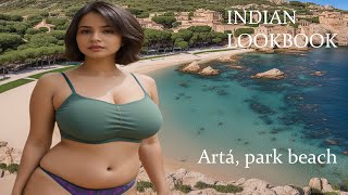 4K AI Art Indian Lookbook in a Lush Urban Oasis