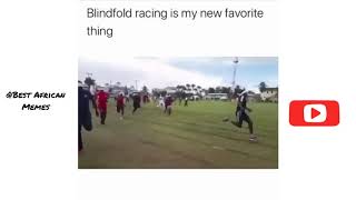 Blindfold racing is for the brave 😳