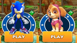 Sonic Dash vs Paw Patrol Skye Run - Boscage Maze Sonic from Sonic Prime vs All Bosses Zazz Eggman screenshot 4