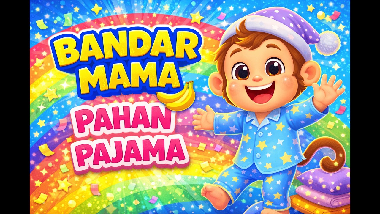 Bandar Mama Pehne Pajama 🐵 Hindi Rhyme for Kids | Funny Monkey Song | @tinytoesrhymescount