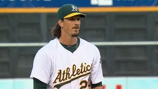 TB@OAK: Samardzija holds Rays to five hits over seven