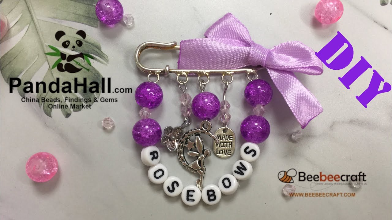 МК Именная булавка // DIY Pin with Pandahall Elit from Beebeecraft
