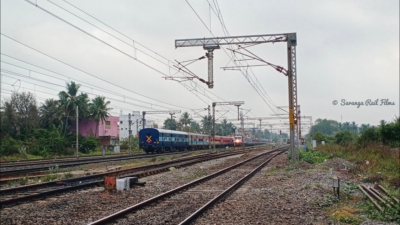 Kovai Super Fast Express 12675 Meet up with Mangaluru Chennai Central ...