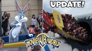 Movie World Visit & Update! Ride Wait Times, Arcade Update, Parade & MORE!