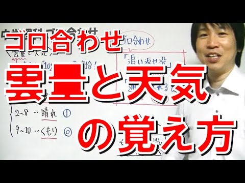 中学理科 ゴロ合わせ 雲量と天気 Youtube