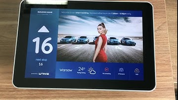 URVE – lift data and multimedia content displaying on 10” screen
