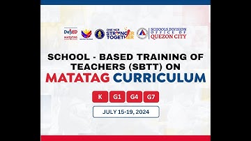 School-based Training of Teachers on MATATAG Curriculum (Message)