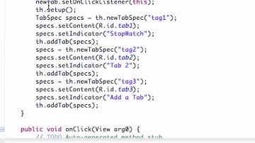Android Application Development Tutorial   86   Creating Tabs in Java
