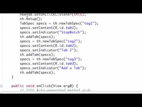 Android Application Development Tutorial   86   Creating Tabs in Java