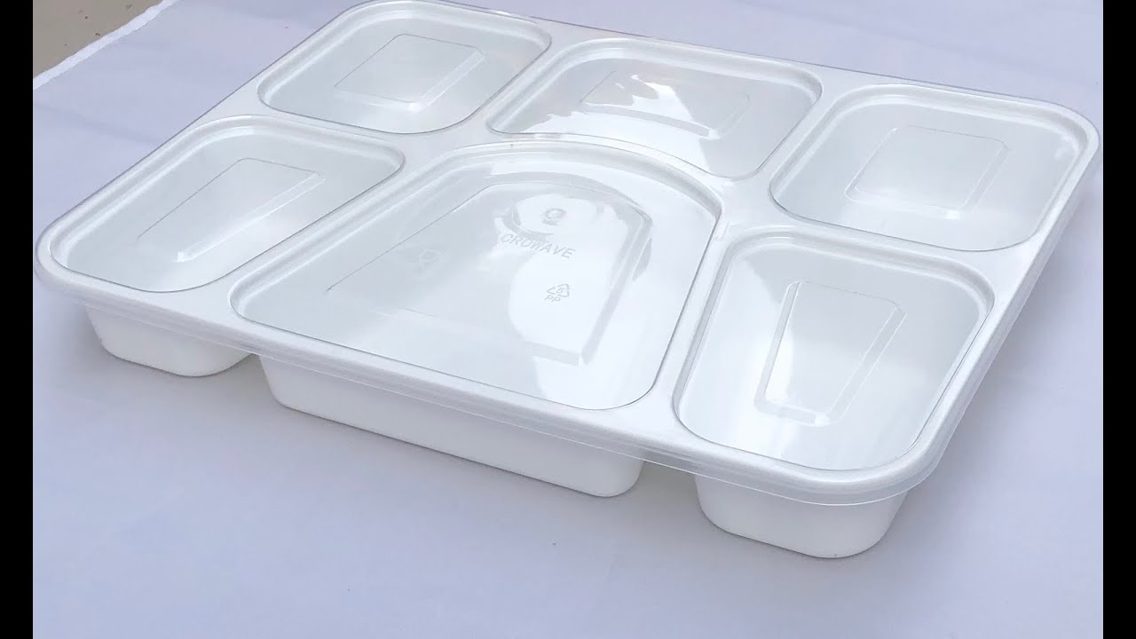 White 7 Compartment Plate with Lid